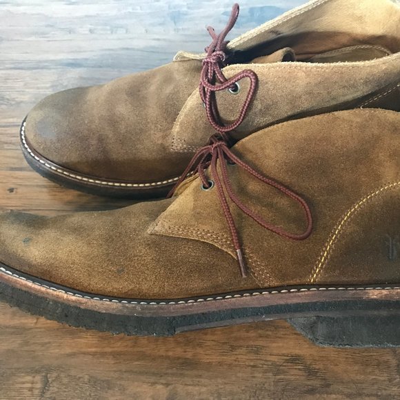 FRYE Dakota Crepe Chukka Brown Suede Leather Boots - Picture 5 of 12